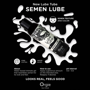 Orgie Lube Tube Semen Lube Water-Based Intimate Gel 150 ML loveislove love is love buy sex toys singapore u4ria