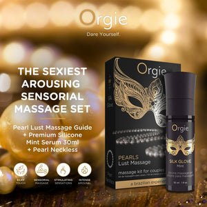 Orgie Pearls Lust Silicone Massage Kit - Intimate and Sensual Experience for Couples