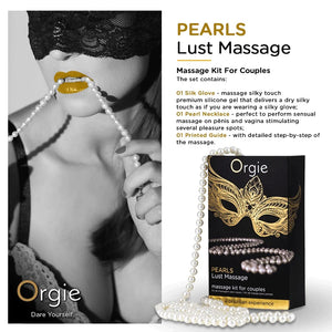 Orgie Pearls Lust Silicone Massage Kit - Intimate and Sensual Experience for Couples