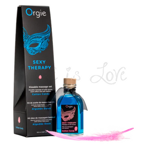 Orgie Sexy Therapy Kissable Lips Massage Set 100ml Cotton Candy or Strawberry