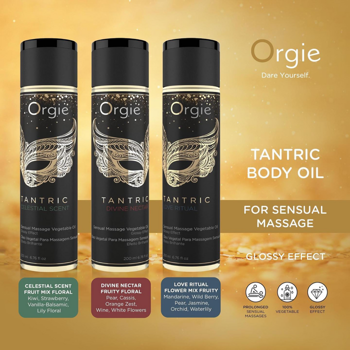 Orgie Tantric Glossy Effect Sensual Massage Oil 200m