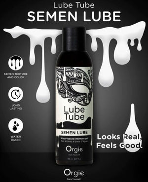 Orgie Lube Tube Semen Lube Water-Based Intimate Gel 150ml