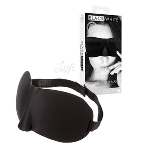 Shots Ouch! Black & White Satin Curvy Eye Mask With Elastic Straps Buy in Singapore LoveisLove U4Ria 