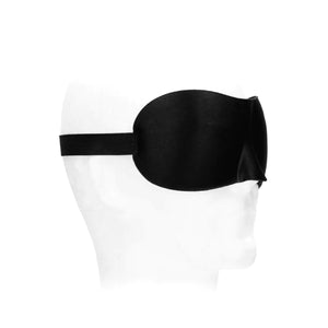 Shots Ouch! Black & White Satin Curvy Eye Mask With Elastic Straps Buy in Singapore LoveisLove U4Ria 