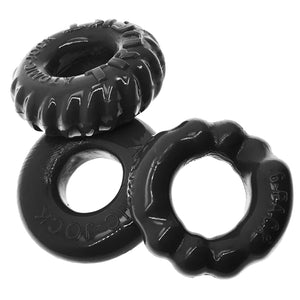 Oxballs Bonemaker 3-Pack Cockring Kit OX-3061 Pool Blue or Black