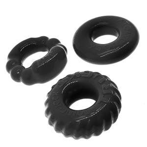 Oxballs Bonemaker 3-Pack Cockring Kit OX-3061 Pool Blue or Black