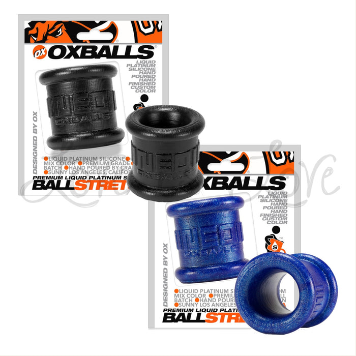 Oxballs Neo Tall Premium Silicone Ball Stretcher Black or Blueballs Metallic