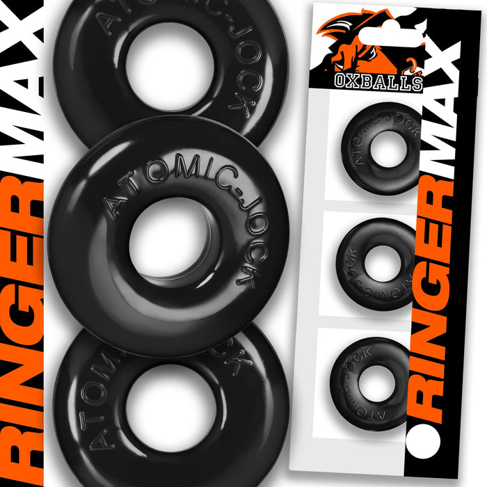 Oxballs Ringer Max 3-Pack Cock And Ball Rings Black