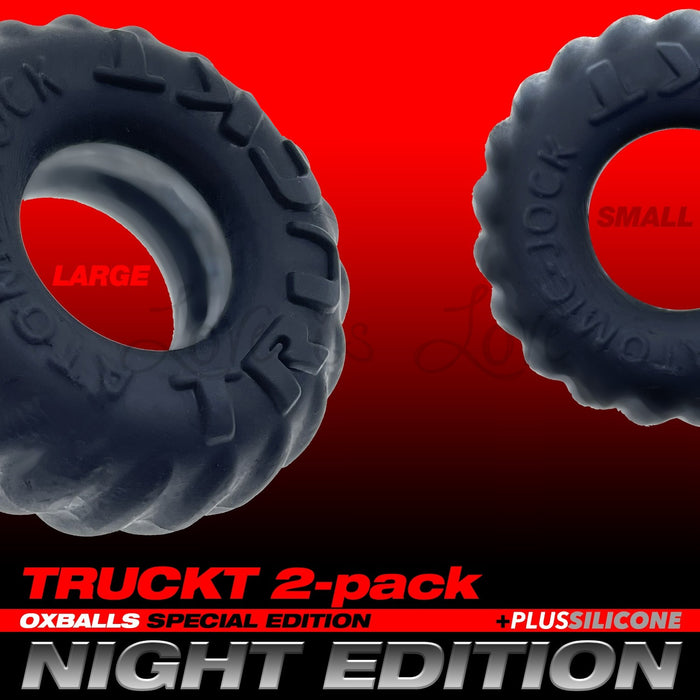 Oxballs TruckT Cock and Ball Ring Special Edition Velvet Feel Night Black