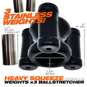 Oxballs Heavy Squeeze Weighted Squeeze Ballstretcher With 3 Stainless Steel Weights