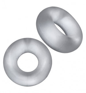 Oxballs Hunkyjunk Stiffy Bulge Silicone C-Rings 2-Pack Tar Ice or Clear ice