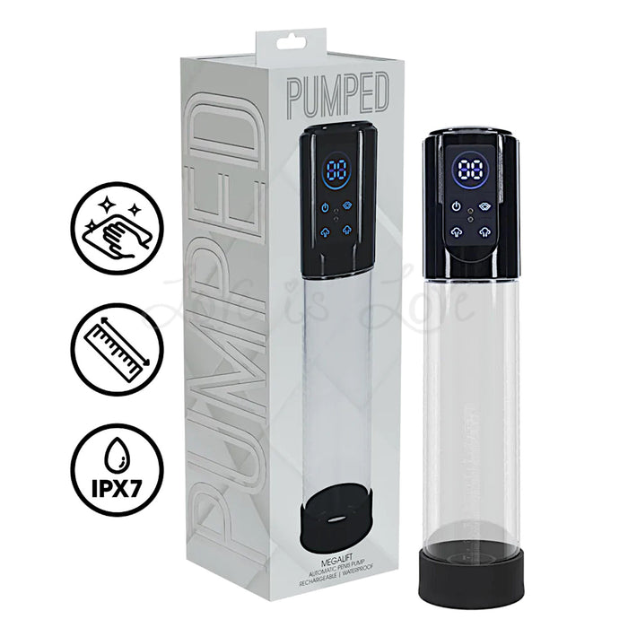 Shots Pumped MegaLift Automatic Waterproof Penis Pump Black