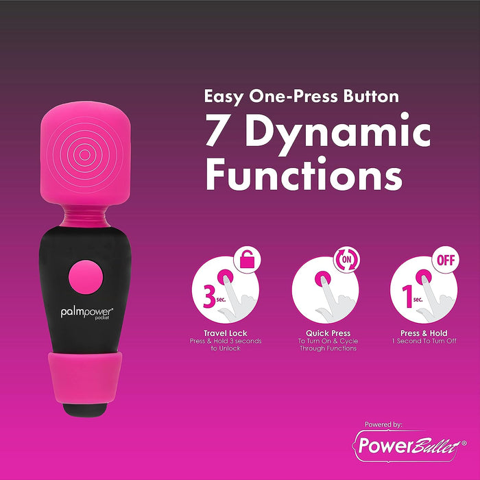 PalmPower Pocket Mini Wand Vibrator 3.5 Inch