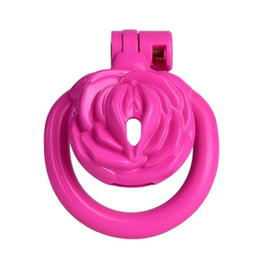 Pink Rose Pussy Chastity Cage 4-Piece Ring Kit #219 (42mm,45mm,48mm,52mm) Buy in Singapore LoveisLove U4Ria 