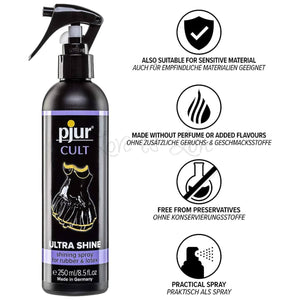 Pjur Cult Ultra Shine For Rubber & Latex 8 fl oz / 250 ml Buy in Singapore LoveisLove U4Ria 