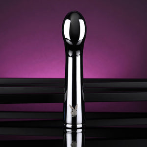 Playboy Swoon Rechargeable Vibrator Aluminum Platinum Buy in Singapore LoveisLove U4Ria 