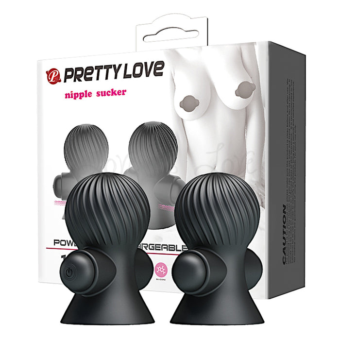 Pretty Love Nipple Sucker 12 Functions Rechargeable Bullets