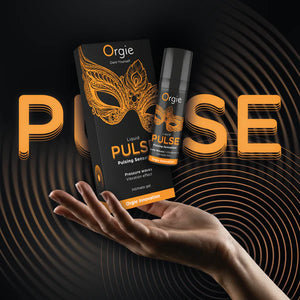 Orgie Liquid Pulse Pulsing Sensation Pressure Waves Intimate Gel 15 ML 0.5 FL OZ ice caramel flavored airless pump bottle view