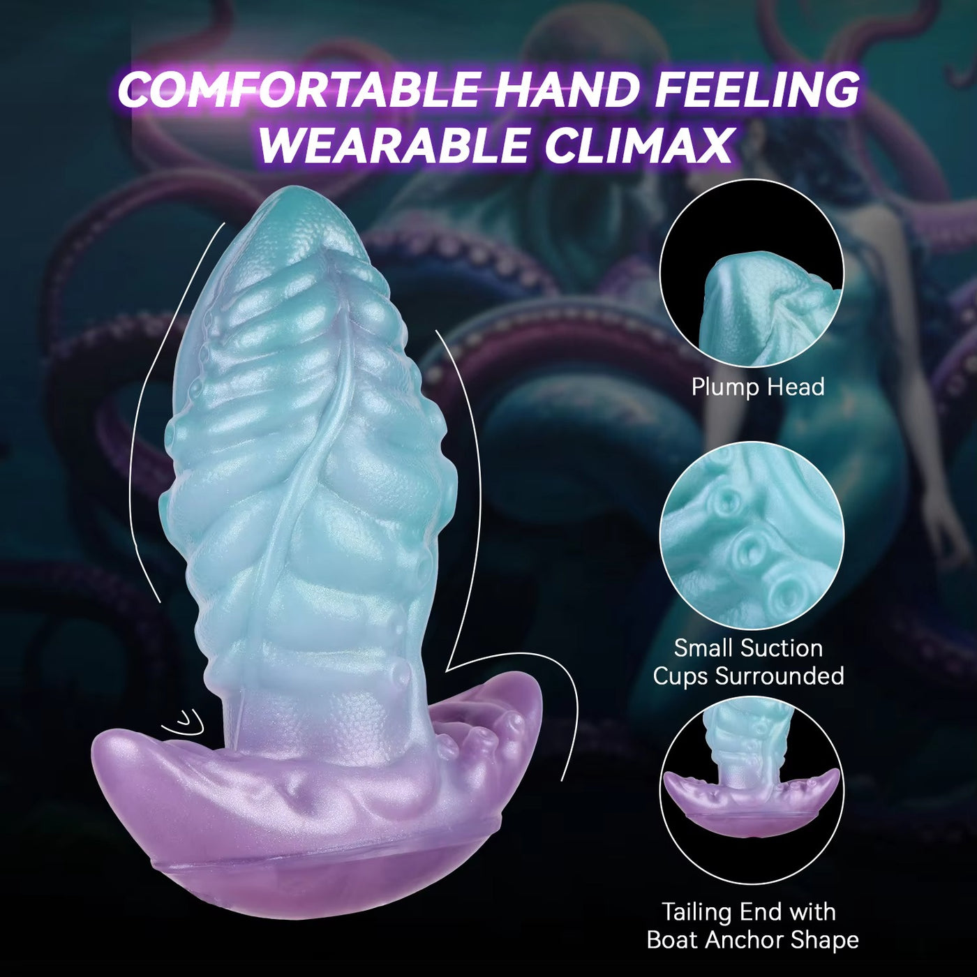 octopus anal plug Ouch! Textured Snake Dildo 21″ main image 1