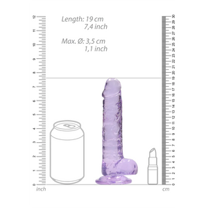 Shots RealRock Realistic Dildo With Balls Transparent 6 or 7 Inch Dildos - Suction Cup Dildos  Buy Sex Toys in Singapore LoveisLove U4Ria