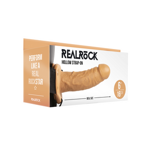 Shots RealRock Realistic Hollow Strap-On 6 Inch or 7 Inch with or without balls Strap-Ons & Harnesses - Hollow Strap-Ons Buy in Singapore LoveisLove U4Ria