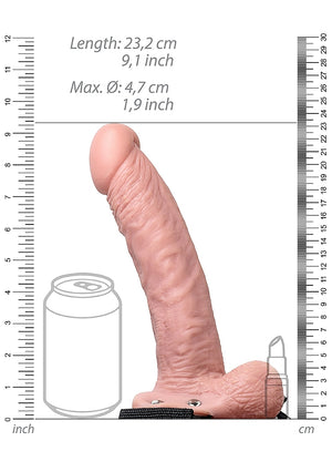 Shots RealRock Realistic Vibrating Hollow Strap-On Flesh 6 Inch 15.5 CM or 7 Inch 18 CM Buy in Singapore LoveisLove U4Ria 