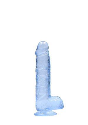 Shots RealRock Crystal Clear Realistic Dildo With Balls and Suction Cup 6 Inch