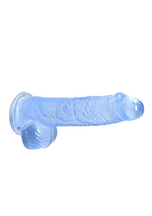Shots RealRock Crystal Clear Realistic Dildo With Balls and Suction Cup 6 Inch