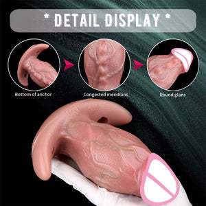 Realistic Bulging Penis Liquid Silicone Anal Plug 6.65 Inch Anal - Exotic & Unique Butt Plugs Buy Sex Toys in Singapore LoveisLove U4Ria