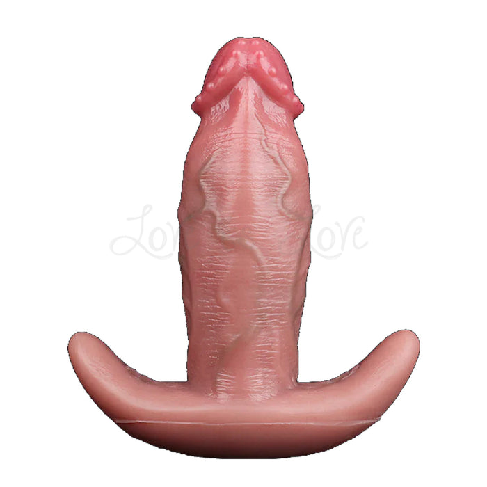 Realistic Penis Liquid Silicone Anal Plug 5.8 Inch