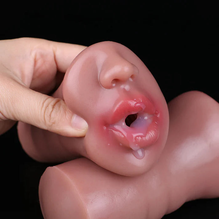 Realistic Mouth Stroker Silicone Blow Job Masturbator 322g #S8306