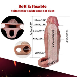 Regidev Liquid Silicone Realistic Cock Sheath 5.75 Inch For Him - Penis Sheath/Sleeve Buy Sex Toys in Singapore LoveisLove U4Ria