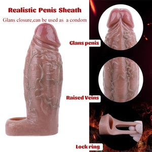 Regidev Liquid Silicone Realistic Cock Sheath 5.75 Inch For Him - Penis Sheath/Sleeve Buy Sex Toys in Singapore LoveisLove U4Ria