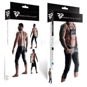 Regnes Fetish Planet Lingerie Outlet 3/4 Men's Pants in Bavarian Style Black Small Buy in SIngapore LoveisLove U4Ria 