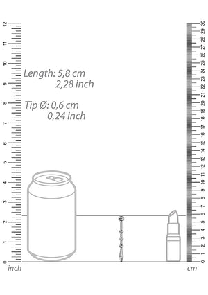 Shots Ouch! Urethral Sounding Stainless Steel Plug 58 mm with Tip 6 mm Buy in Singapore LoveisLove U4Ria