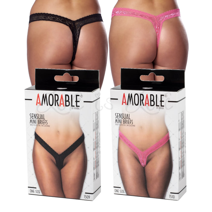 Rimba Amorable Sensual Mini Briefs Black or Pink RIM 1509/1510