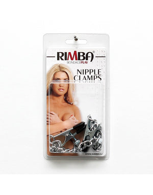 Rimba Large Metal Adjustable Nipple Clamps with Chain Silver RIM 7843 Buy in Singapore LoveisLove U4Ria 