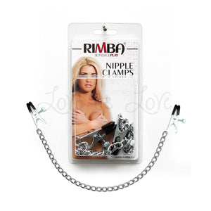Rimba Large Metal Adjustable Nipple Clamps with Chain Silver RIM 7843 Buy in Singapore LoveisLove U4Ria 