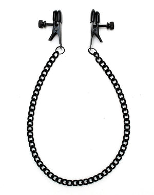 Rimba Metal Adjustable Nipple Clamps with Chain Black or SIlver RIM 8169/7702 Buy in Singapore LoveisLove U4Ria 