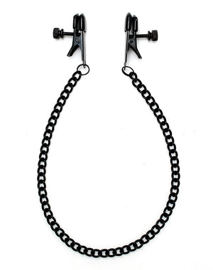 Rimba Metal Adjustable Nipple Clamps with Chain Black or SIlver RIM 8169/7702 Buy in Singapore LoveisLove U4Ria 