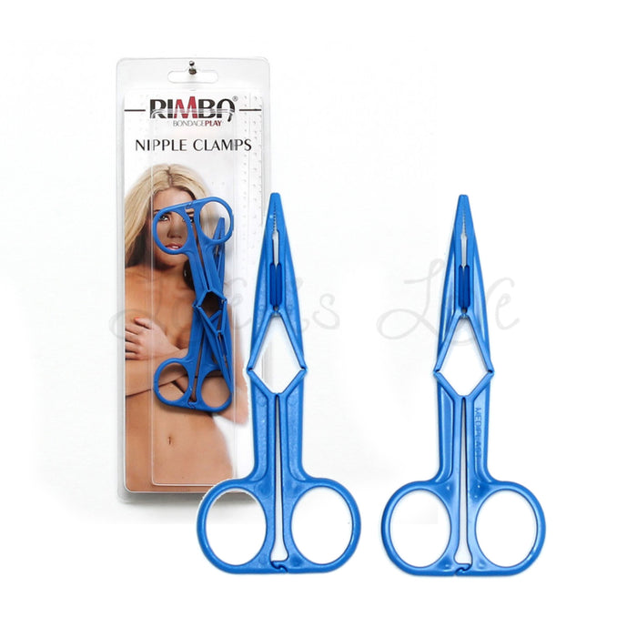 Rimba Plastic Nipple Clamps Blue RIM 7684