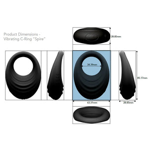 Rocks-Off Spire Rechargeable Vibrating Cock Ring Buy in Singapore LoveisLove U4Ria