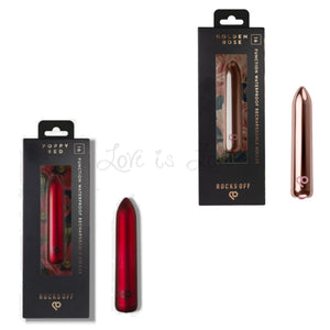 Rocks Off 90mm Rechargeable Bullet Vibrator Golden Rose or Poppy Red Buy in Singapore LoveisLove U4ria 