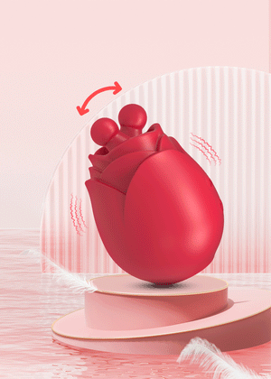 Rose Double Tongue Licking Vibrator Vibrators - Clitoral & Labia Buy Sex Toys in Singapore LoveisLove U4Ria