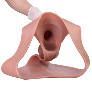 Ultra-Realistic Hollow Silicone Penis Enhancement Strap-On Brief