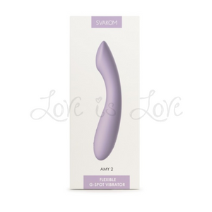 Svakom Amy 2 G-Spot and Clitoral Vibrator Purple or Pastel Lilac ( Authorized Dealer )