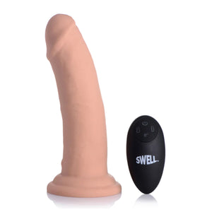 SWELL 7X Inflatable and Vibrating Remote Control Silicone Dildo 7 Inch Buy in Singapore LoveisLove U4Ria 