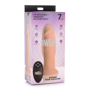 SWELL 7X Inflatable and Vibrating Remote Control Silicone Dildo 7 Inch Buy in Singapore LoveisLove U4Ria 