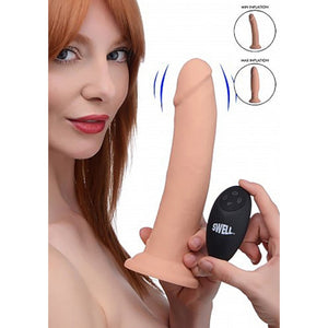 SWELL 7X Inflatable and Vibrating Remote Control Silicone Dildo 8.5 Inch Buy in Singapore LoveisLove U4Ria 