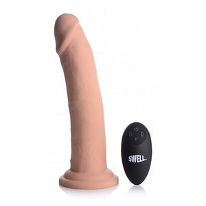 SWELL 7X Inflatable and Vibrating Remote Control Silicone Dildo 8.5 Inch Buy in Singapore LoveisLove U4Ria 